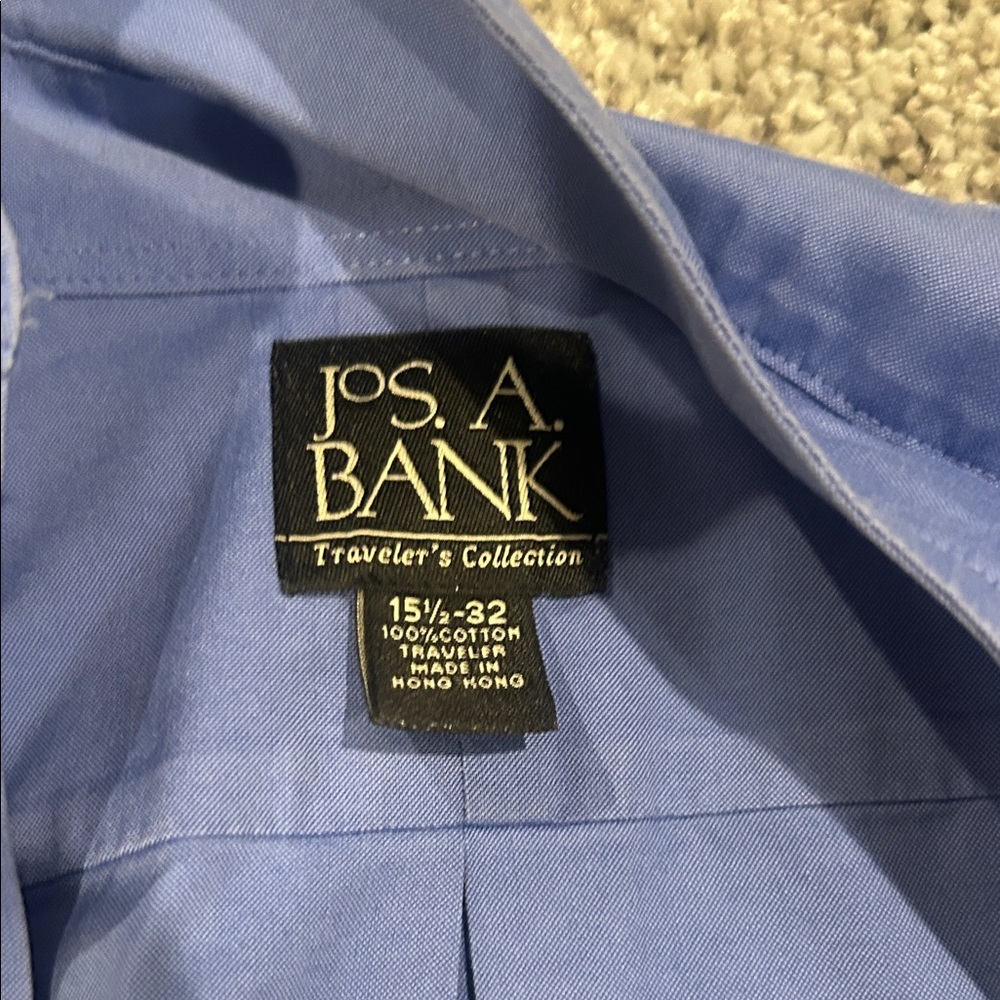 Jos. A. Bank Traveler's Collection Light Blue Dress Shirt